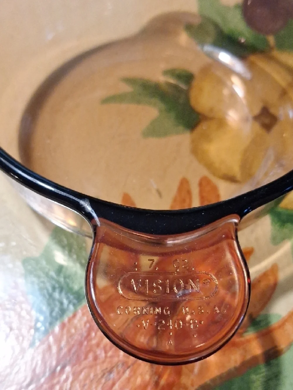Vision Corningware Amber Glass Baking Bowls w/Side Handles